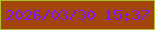 文字の大きさ：3、枠の色：acc02f、背景の色：a3440a、文字の色：7c18f8 無料ブログパーツのブログ時計