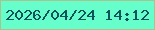 文字の大きさ：2、枠の色：acc28d、背景の色：66feca、文字の色：0f545c 無料ブログパーツのブログ時計