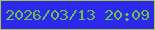 文字の大きさ：2、枠の色：acc547、背景の色：2c28ec、文字の色：6bc145 無料ブログパーツのブログ時計