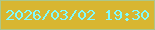 文字の大きさ：4、枠の色：acc78a、背景の色：d8b631、文字の色：7ffcff 無料ブログパーツのブログ時計