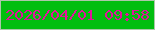 文字の大きさ：2、枠の色：acc7a9、背景の色：01be0f、文字の色：e1149c 無料ブログパーツのブログ時計