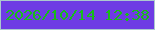 文字の大きさ：3、枠の色：acc8ce、背景の色：6e3be4、文字の色：18bc1a 無料ブログパーツのブログ時計