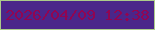 文字の大きさ：3、枠の色：accb8a、背景の色：4b268a、文字の色：910552 無料ブログパーツのブログ時計