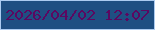 文字の大きさ：2、枠の色：accbf0、背景の色：1f4f82、文字の色：5b0861 無料ブログパーツのブログ時計