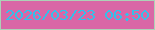 文字の大きさ：4、枠の色：acd2b7、背景の色：d967a6、文字の色：32c1ea 無料ブログパーツのブログ時計