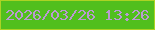 文字の大きさ：4、枠の色：acd324、背景の色：51bf1d、文字の色：ba9ad2 無料ブログパーツのブログ時計