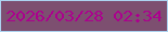 文字の大きさ：4、枠の色：acd3f0、背景の色：7d4f70、文字の色：ac008e 無料ブログパーツのブログ時計