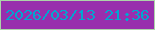 文字の大きさ：5、枠の色：acd4a9、背景の色：982fad、文字の色：01a7d0 無料ブログパーツのブログ時計