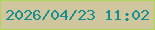 文字の大きさ：3、枠の色：acd75b、背景の色：cfc69e、文字の色：188e8f 無料ブログパーツのブログ時計