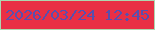 文字の大きさ：4、枠の色：acd7b0、背景の色：e92f45、文字の色：594fae 無料ブログパーツのブログ時計
