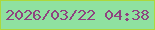 文字の大きさ：1、枠の色：acd83b、背景の色：8fe1a0、文字の色：8e4380 無料ブログパーツのブログ時計