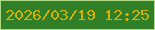 文字の大きさ：1、枠の色：acd888、背景の色：317f26、文字の色：d5b106 無料ブログパーツのブログ時計