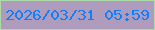 文字の大きさ：2、枠の色：acd9a9、背景の色：af9bbc、文字の色：117efc 無料ブログパーツのブログ時計