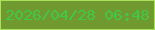 文字の大きさ：2、枠の色：ace25a、背景の色：70992f、文字の色：41c847 無料ブログパーツのブログ時計