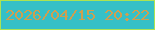 文字の大きさ：5、枠の色：ace352、背景の色：35c0c7、文字の色：cf9f4f 無料ブログパーツのブログ時計