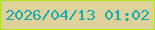 文字の大きさ：2、枠の色：ace41a、背景の色：dfd19a、文字の色：17abb1 無料ブログパーツのブログ時計