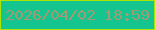 文字の大きさ：3、枠の色：ace502、背景の色：14c590、文字の色：a49973 無料ブログパーツのブログ時計