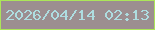 文字の大きさ：3、枠の色：ace559、背景の色：9c8e90、文字の色：aedde0 無料ブログパーツのブログ時計