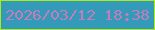 文字の大きさ：2、枠の色：aceb13、背景の色：339ab9、文字の色：c47eb7 無料ブログパーツのブログ時計