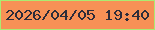 文字の大きさ：5、枠の色：aceb71、背景の色：f79156、文字の色：2c2c3a 無料ブログパーツのブログ時計