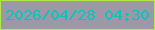 文字の大きさ：2、枠の色：acec46、背景の色：9c98a8、文字の色：09c4bb 無料ブログパーツのブログ時計