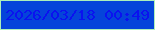 文字の大きさ：4、枠の色：acf0ba、背景の色：0544da、文字の色：0b12ef 無料ブログパーツのブログ時計