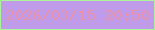 文字の大きさ：3、枠の色：acf49a、背景の色：c09be9、文字の色：e994ac 無料ブログパーツのブログ時計