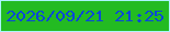 文字の大きさ：5、枠の色：acf4ff、背景の色：23bb22、文字の色：0947d9 無料ブログパーツのブログ時計