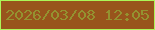 文字の大きさ：5、枠の色：acf558、背景の色：98541c、文字の色：949230 無料ブログパーツのブログ時計