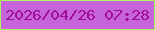 文字の大きさ：3、枠の色：acf65e、背景の色：c565d9、文字の色：a20c9d 無料ブログパーツのブログ時計
