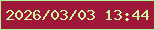 文字の大きさ：5、枠の色：acf79a、背景の色：9f183a、文字の色：ccf8a3 無料ブログパーツのブログ時計