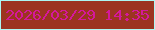 文字の大きさ：4、枠の色：acf7f3、背景の色：9c3421、文字の色：d5189b 無料ブログパーツのブログ時計
