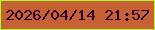 文字の大きさ：4、枠の色：acfa2e、背景の色：c56132、文字の色：290536 無料ブログパーツのブログ時計