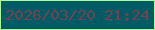 文字の大きさ：3、枠の色：acfa98、背景の色：005b65、文字の色：73444f 無料ブログパーツのブログ時計