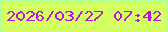 文字の大きさ：5、枠の色：acfea3、背景の色：d3ff61、文字の色：ba14d6 無料ブログパーツのブログ時計