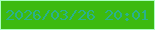 文字の大きさ：3、枠の色：acffc1、背景の色：3cba10、文字の色：29b18c 無料ブログパーツのブログ時計