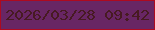 文字の大きさ：1、枠の色：ad0a20、背景の色：682664、文字の色：471a22 無料ブログパーツのブログ時計