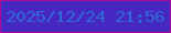 文字の大きさ：5、枠の色：ad0a97、背景の色：4627c2、文字の色：2f69d6 無料ブログパーツのブログ時計