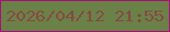 文字の大きさ：1、枠の色：ad0e75、背景の色：6a8148、文字の色：874a43 無料ブログパーツのブログ時計