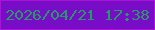 文字の大きさ：1、枠の色：ad12d4、背景の色：780dc7、文字の色：279867 無料ブログパーツのブログ時計