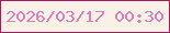 文字の大きさ：4、枠の色：ad1562、背景の色：f8f2e6、文字の色：e07dbc 無料ブログパーツのブログ時計
