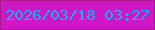 文字の大きさ：4、枠の色：ad168d、背景の色：cf17c6、文字の色：11b0f8 無料ブログパーツのブログ時計