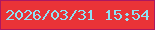文字の大きさ：2、枠の色：ad1760、背景の色：ea3337、文字の色：8ee2f4 無料ブログパーツのブログ時計