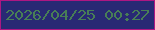 文字の大きさ：4、枠の色：ad1782、背景の色：282974、文字の色：487e56 無料ブログパーツのブログ時計