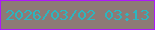 文字の大きさ：5、枠の色：ad19f9、背景の色：8d7a76、文字の色：2bb6c0 無料ブログパーツのブログ時計