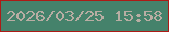 文字の大きさ：2、枠の色：ad1b16、背景の色：45826b、文字の色：b8ada3 無料ブログパーツのブログ時計