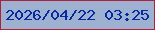 文字の大きさ：2、枠の色：ad213d、背景の色：9eb1d1、文字の色：072aa3 無料ブログパーツのブログ時計