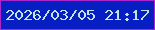 文字の大きさ：5、枠の色：ad25cf、背景の色：071ec3、文字の色：c2e4e9 無料ブログパーツのブログ時計