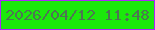 文字の大きさ：5、枠の色：ad26fb、背景の色：1be90b、文字の色：4d7553 無料ブログパーツのブログ時計