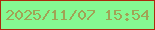文字の大きさ：4、枠の色：ad2b0d、背景の色：85f992、文字の色：a1a355 無料ブログパーツのブログ時計